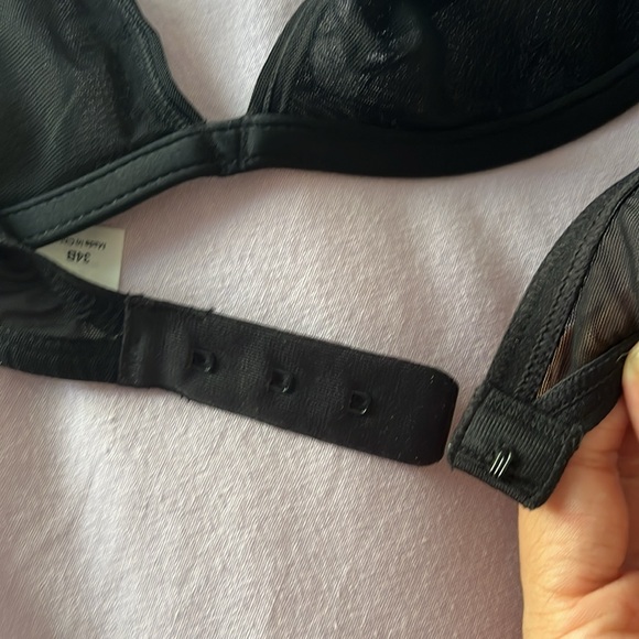 NWOT Parade, sheer underwire triangle bra, black 34B - Picture 6 of 7